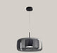 Jellyfish-Shaped Iron and Glass LED Chandelier B Smoky Gray D330