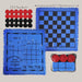 Giant Checkers Set – 66 × 66 cm, 4 Colors Blue 66x66