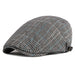 Men's Classic Checkered Hat Dark Gray Adjustable