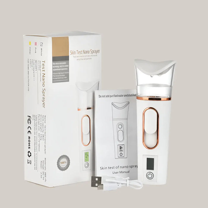 USB Portable Cold Mist Facial Sprayer – White Neutral white USB