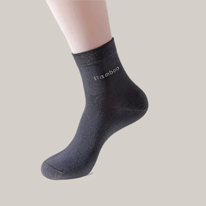 Solid Color Socks Men's Grey One size