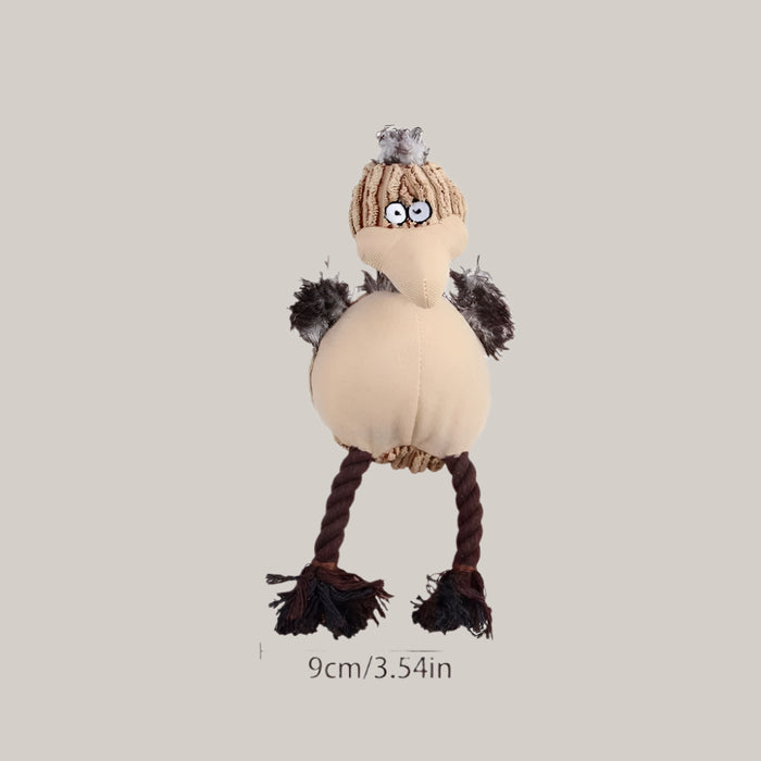 Stuffing-Free Plush Dog Toy Beige