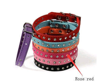 Comfort-Fit Dog Collar Rose red
