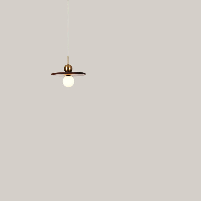 Nordic Walnut LED Dining Chandelier, 3000K