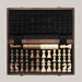 Foldable Solid Wood Chess and Checkers Set Photo Color