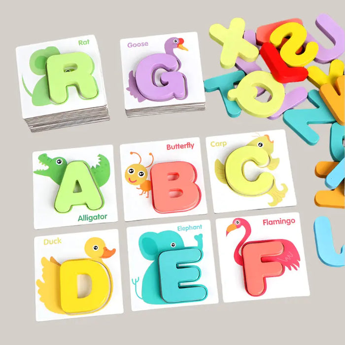 Wooden Alphabet or Number Puzzle Cards – 8 × 13 cm Letter
