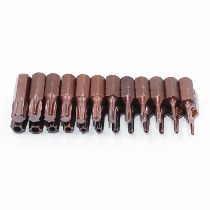 12-Piece Torx Bit Set – T6–T40, Hollow or Solid