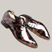 Men's Glossy Leather Dress Shoes Red
