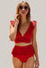 Ruffled swimwear Red