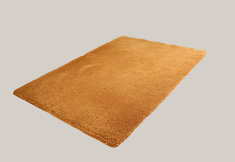 Solid-Color Three-Layer Non-Slip Area Rug Khaki