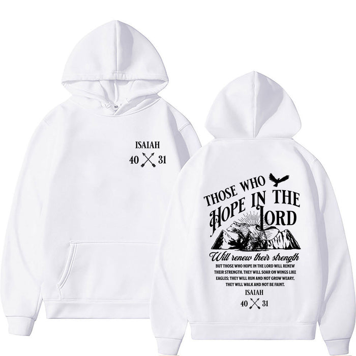 Christian Jesus Letters Print Hoodies Men Women's