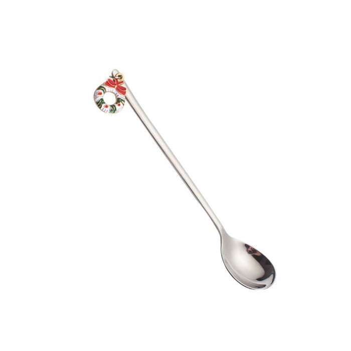 410 Stainless Steel Christmas Dessert Spoon, 13.5 cm 13style