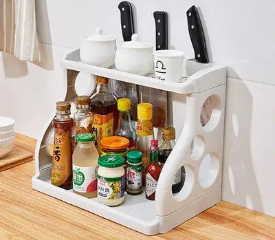Kitchen Storage Shelving Multilayer Light Grey