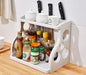 Kitchen Storage Shelving Multilayer Light Grey