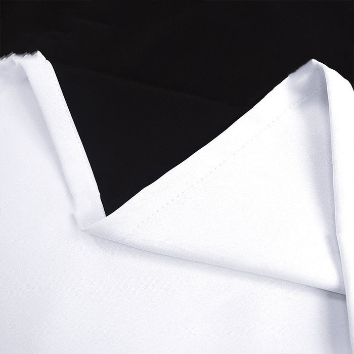 Full Blackout Hot Sale Curtain With Black Lining On The Back White
