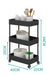 Bathroom shelf kitchen shelf Black 3 layers