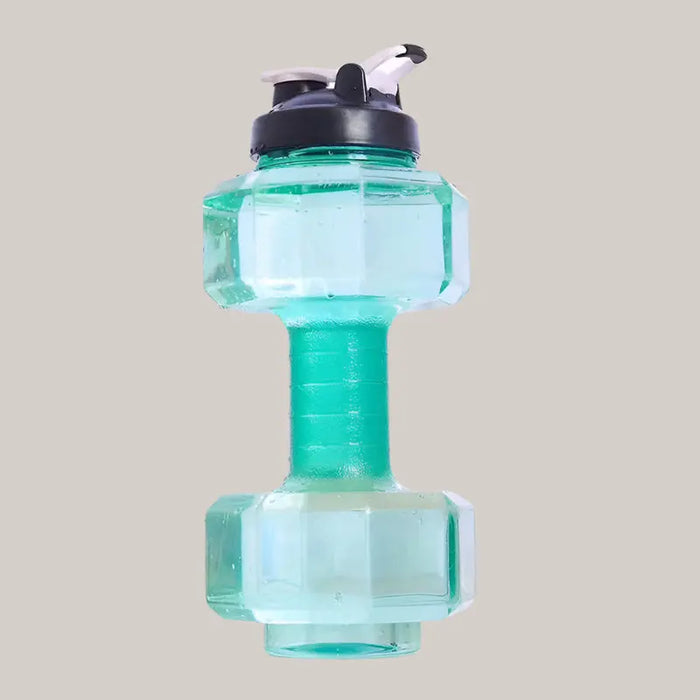 Dumbbell-Shaped 2.2 L Water Bottle – 5 Colors Green