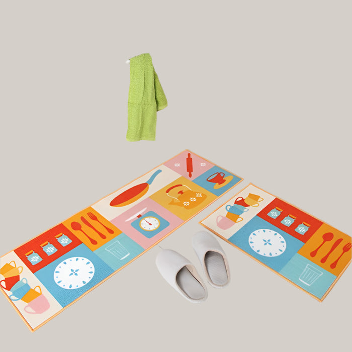 Absorbent Non-Slip Kitchen Mat, 40 × 60 or 40 × 120 cm 15 Style