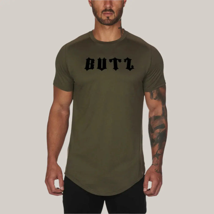 New Gym Wear Plain Shirts Green with letter