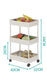 4-Tier Plastic Multipurpose Storage Shelf White 3 layers