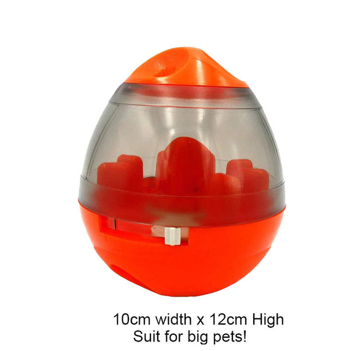 Interactive Treat-Dispensing Ball for Cats Orange Leaking ball