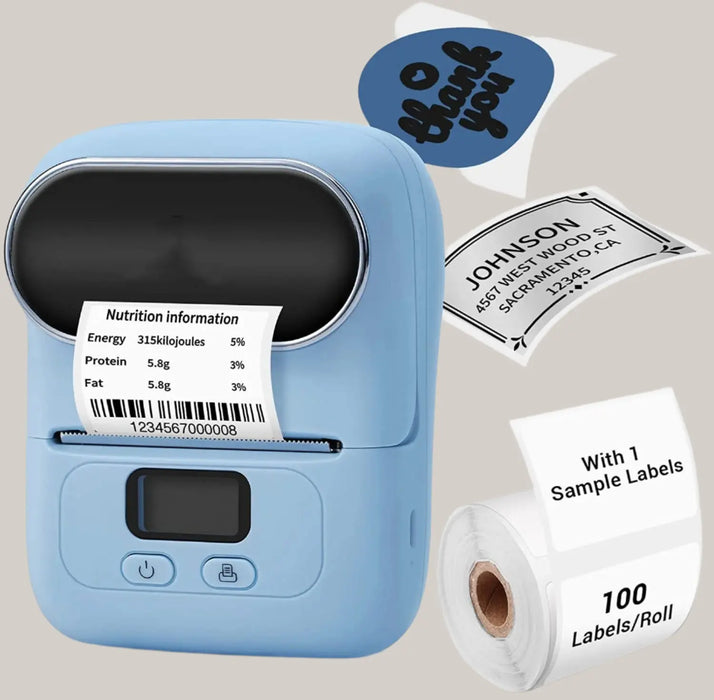 New Handheld Bar Code Printer M110 Blue USB