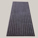 Striped Machine-Woven PVC Kitchen Floor Mat Grey