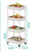 4-Tier Plastic Multipurpose Storage Shelf White 4 layers