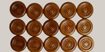 30-Piece Wooden Backgammon Checker Set – 2 Colors Coffee Q30pcs