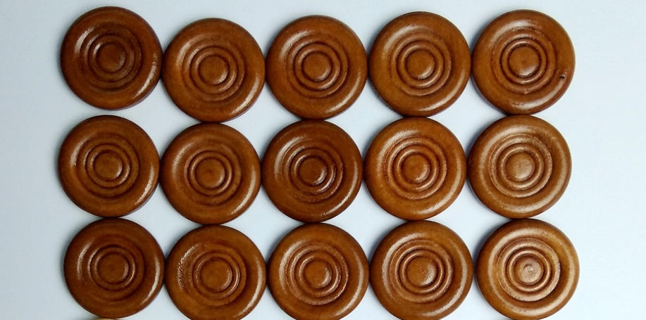 Wooden Backgammon Checker