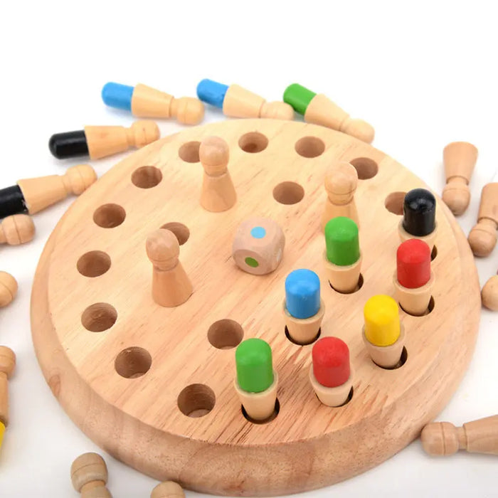 Wooden Color Memory Board Game – 17.5 cm, 5 Designs