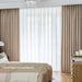 Modern Flannel Room-Darkening Curtain Panel Warm Beige