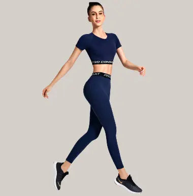 Gym running tights Ingot blue
