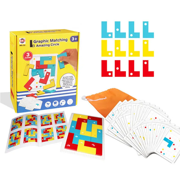 Pattern Matching Board Game – 26 × 22 cm Yellow