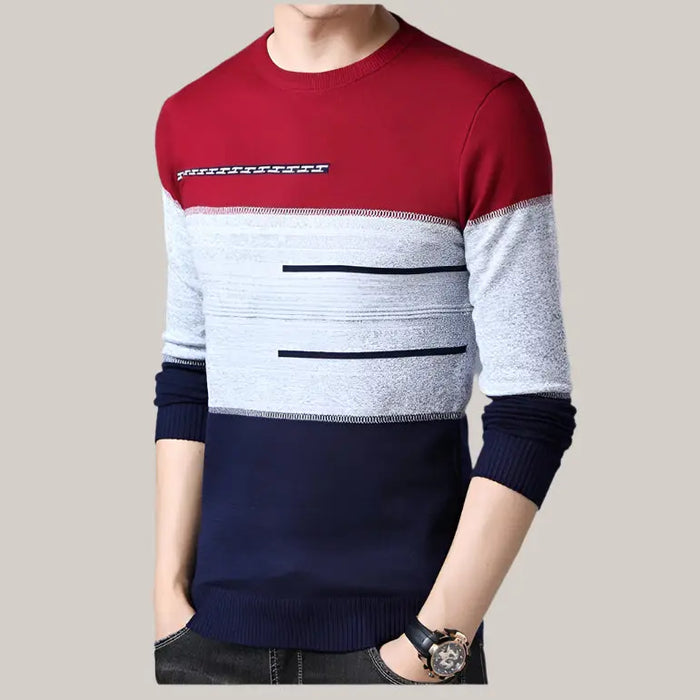 Winter Pullover Men Round Collar