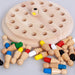 Wooden Color Memory Board Game – 17.5 cm, 5 Designs