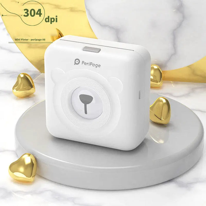Mini Bliuetooth Wireless Thermal Printer 304dpi White