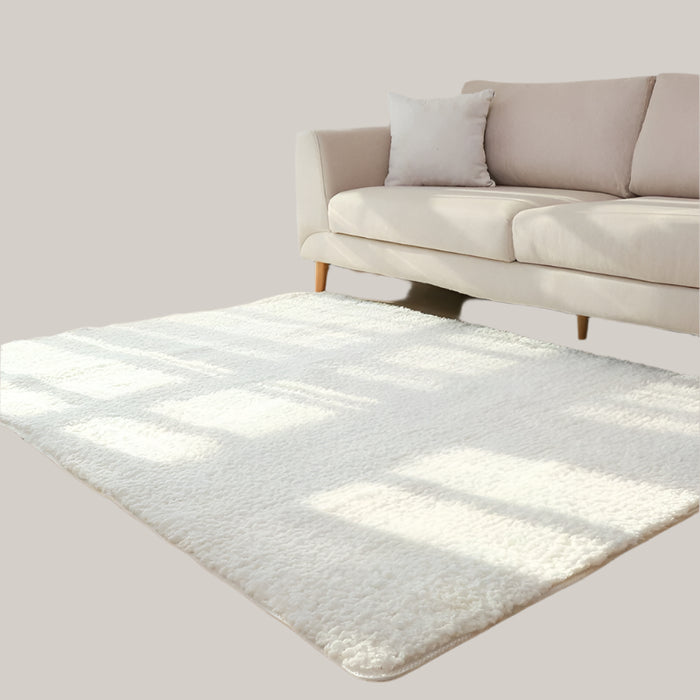 Solid-Color Three-Layer Non-Slip Area Rug White