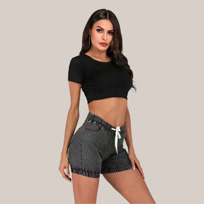 Lantern jeans ShortsGray