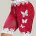 Butterfly print leggings Red
