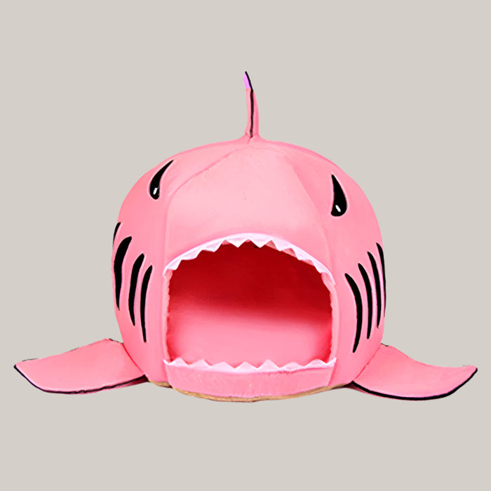 Shark-Shaped Pet Bed Pink money