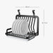 Nordic Aluminum No-Drill Kitchen Storage Rack System 5Black
