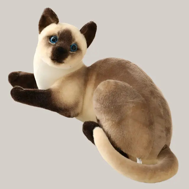 Cat Plush Toys Grey Lie prone