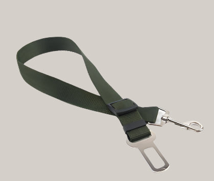 Adjustable Pet Seat Belt Restraint 70cm Army Green