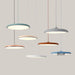 Scandinavian Aluminum Disc LED Chandelier Blue