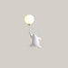 Bear-Shaped Resin LED Wall Lamp White
