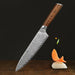 Damascus-Pattern Steel Kitchen Knife with Gift Box