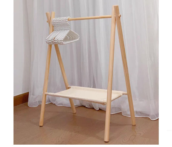 Dog and Cat Bed Wooden hangersandpink pearls f M Medium