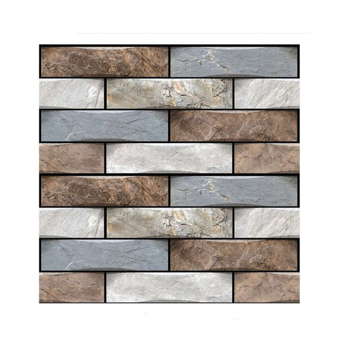 Removable 3D Tile-Effect Wall Stickers