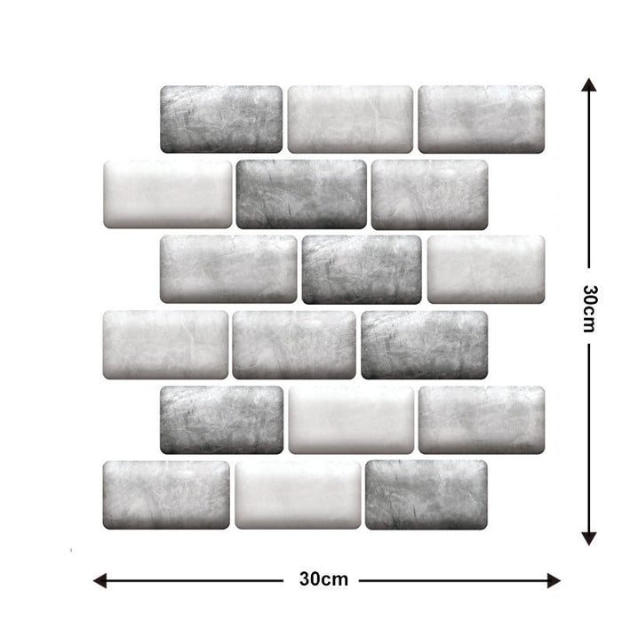 Removable 3D Tile-Effect Wall Stickers Style6